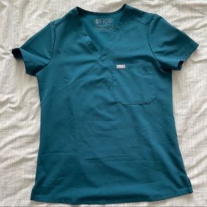 Figs Carribean Blue Catarina top